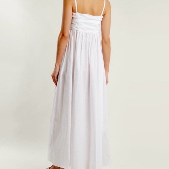 THREE GRACES LONDON White Cotton SOLD OUT ADELE Tie front/back dress - Picture 3 of 16